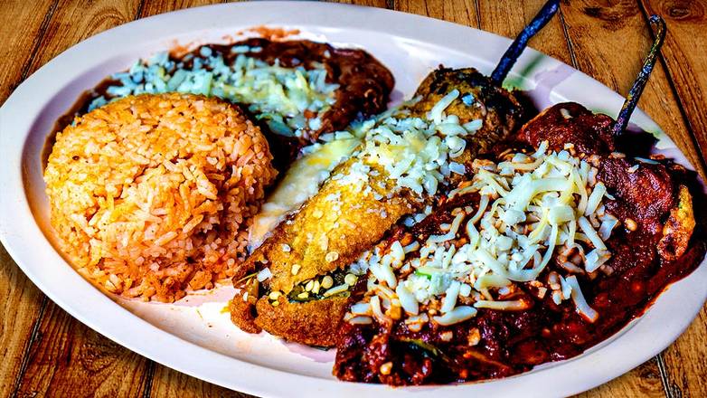Order Chile Relleno Dinner food online from Chilango Express store, West Allis on bringmethat.com