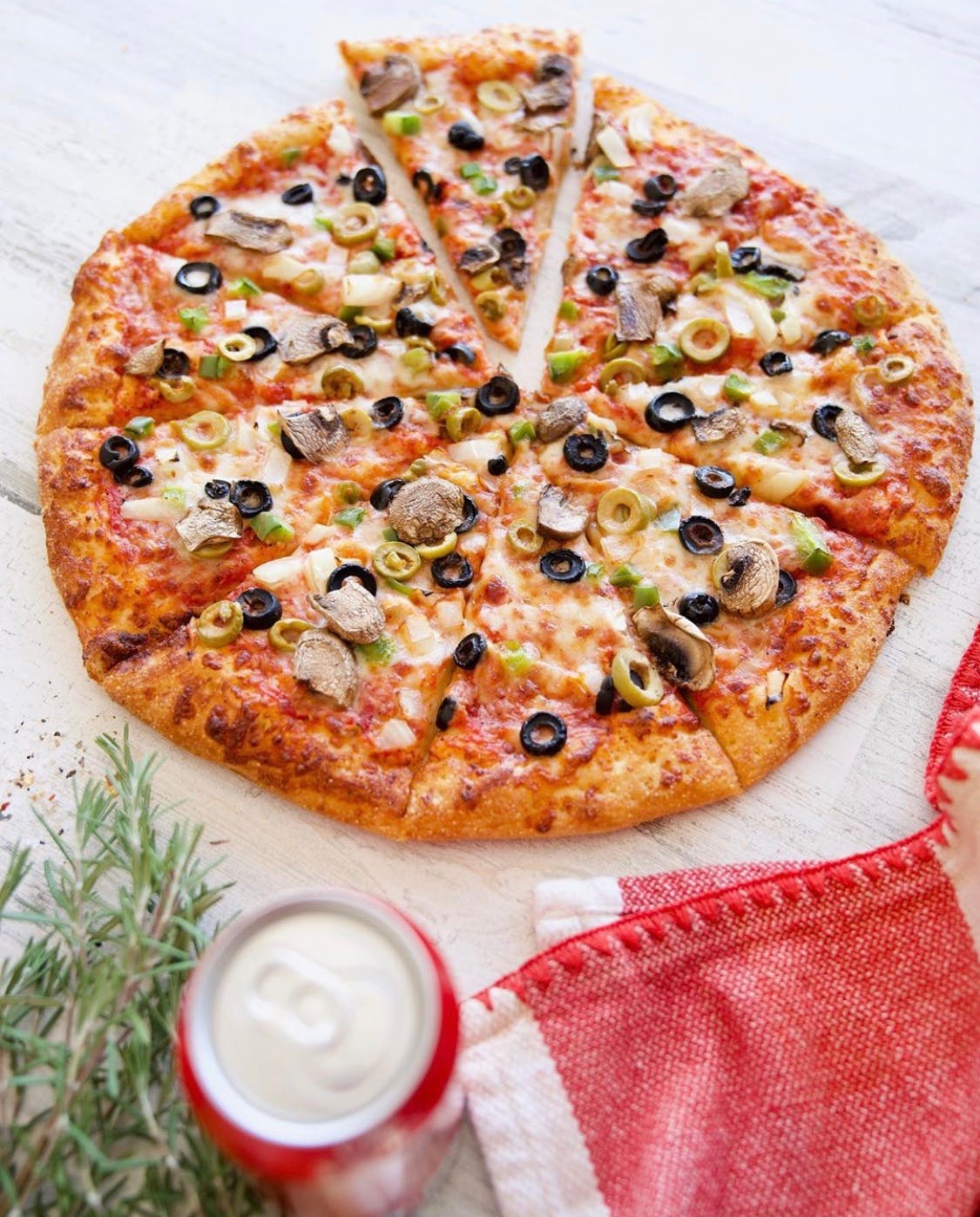 Order Vegetarian Pizza - 12 Inch food online from Mr Cheese Pizza store, Dearborn Heights on bringmethat.com