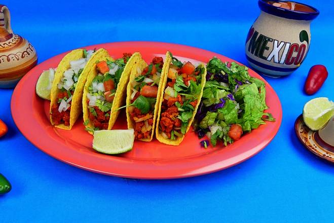 Order Pollo Tacos (Grilled Chicken) food online from Moctezuma Mexican Grill store, Alpharetta on bringmethat.com