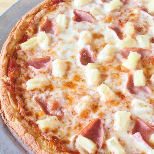 Order Hawaiian Pizza 12" (Gluten Free) food online from Sexy Pizza store, Denver on bringmethat.com