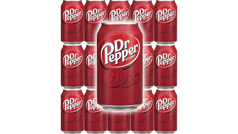 Order Dr Pepper Soda Cans - Pack Of 15 12 oz food online from Valero Food Mart store, Murrayville on bringmethat.com