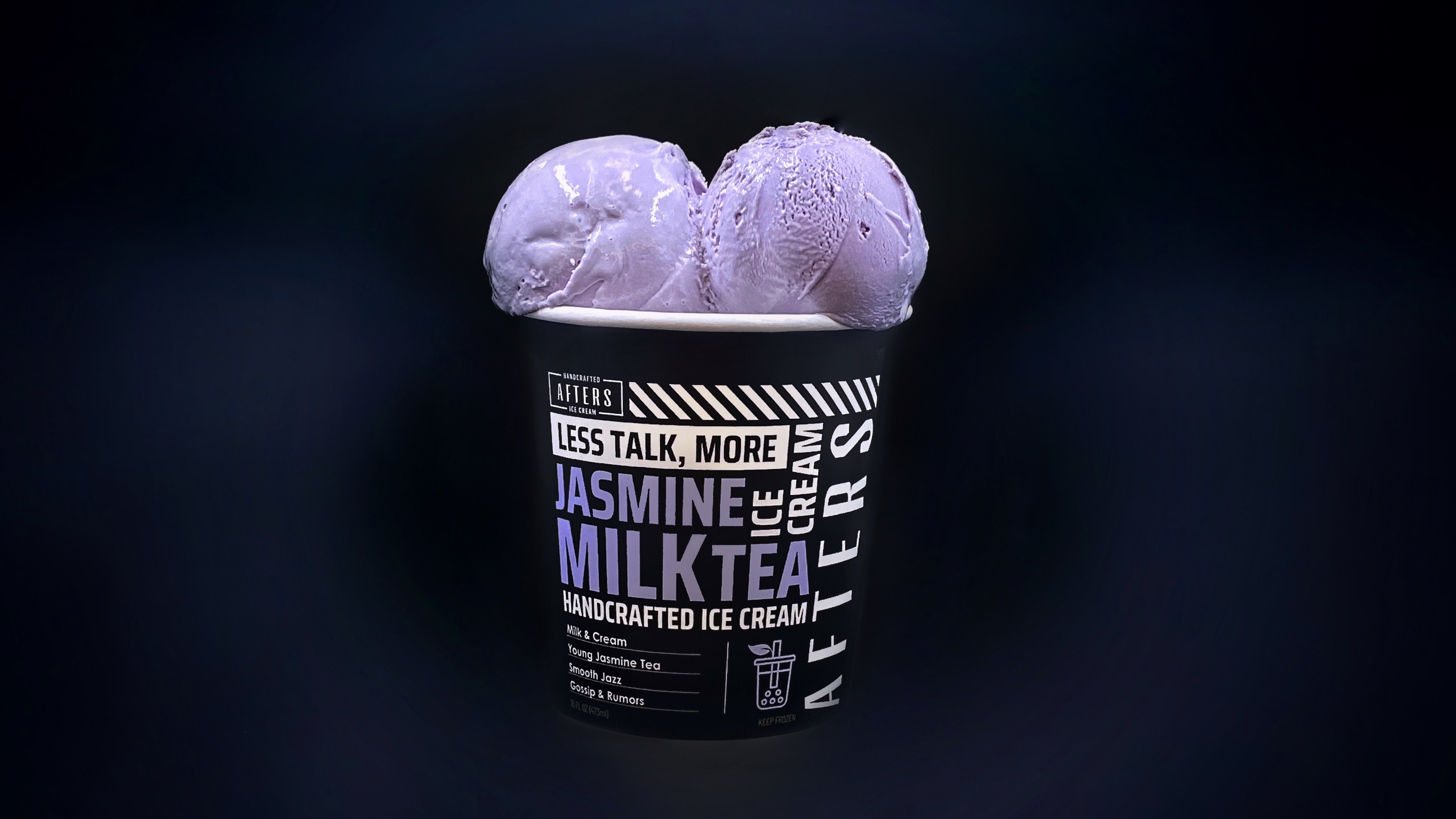 Order Jasmine Milk Tea Pint food online from Afters Ice Cream store, Chino Hills on bringmethat.com