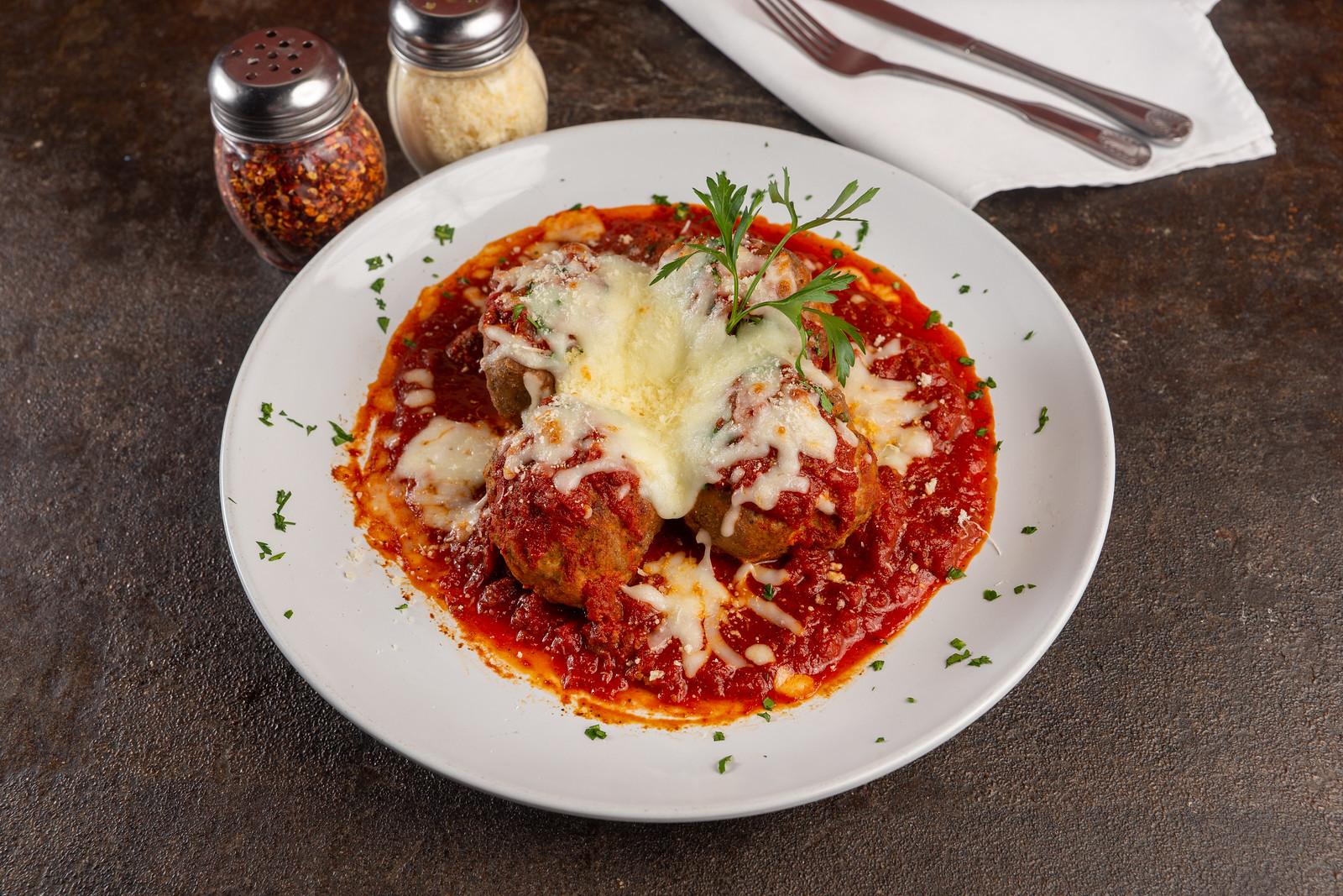Order Baked Meatballs and Mozzarella food online from Buono Authentic Pizzeria store, Long Beach on bringmethat.com