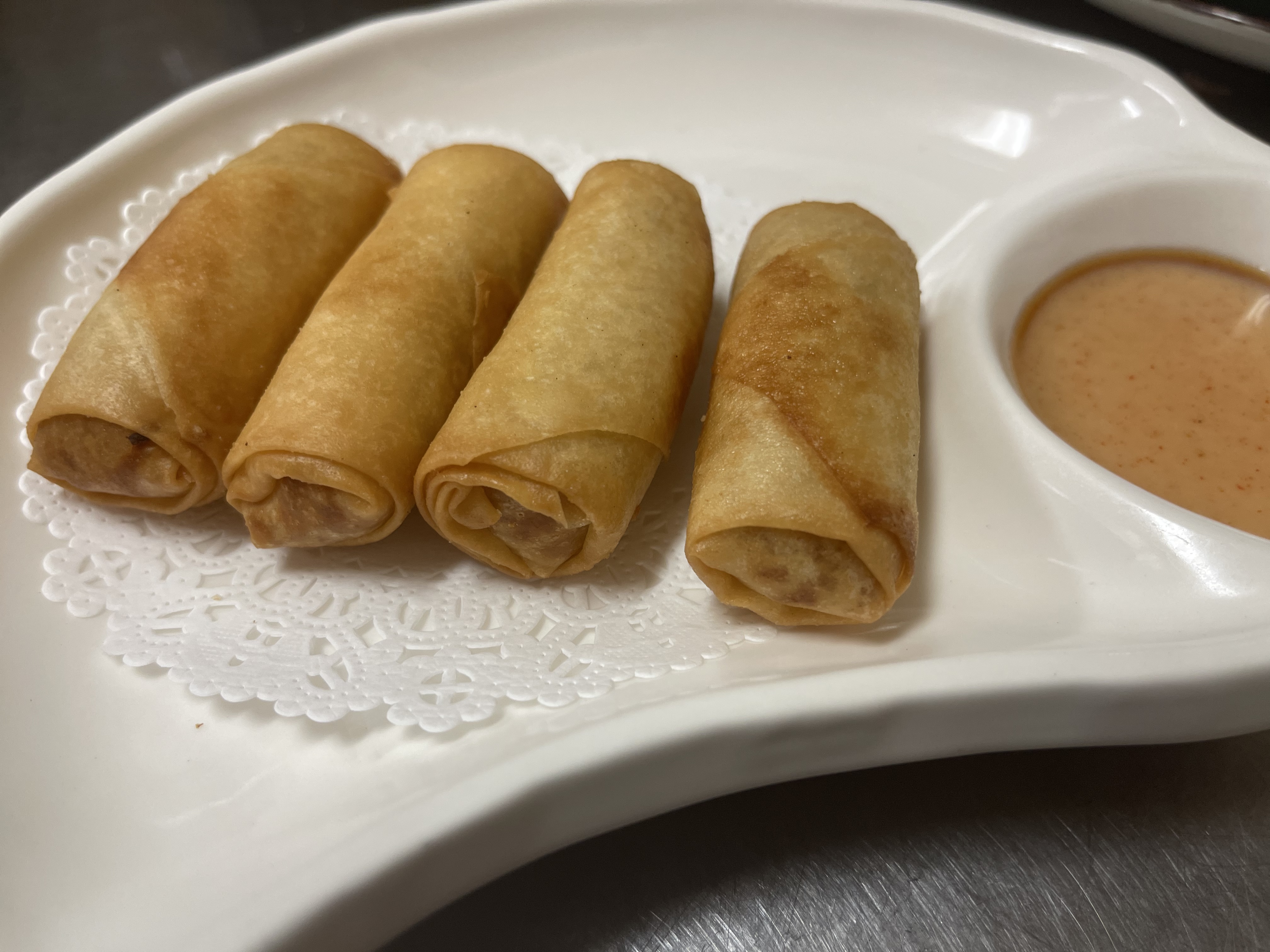 Order Crispy Spring Rolls 4 Pieces  food online from Thai Orchid store, Rensselaer on bringmethat.com