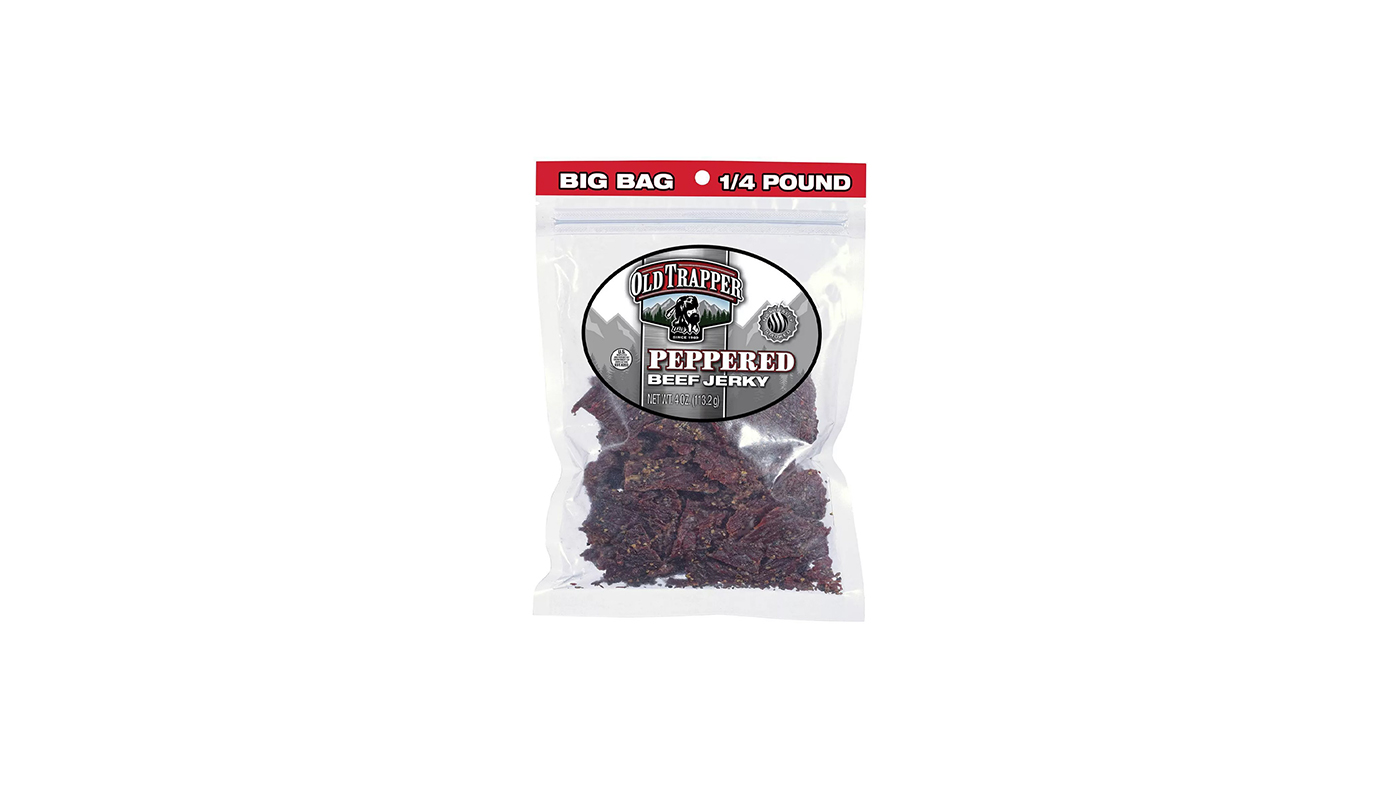 Order Old Trapper Peppered Beef Jerky 10oz food online from Chevron Extramile store, Long Beach on bringmethat.com