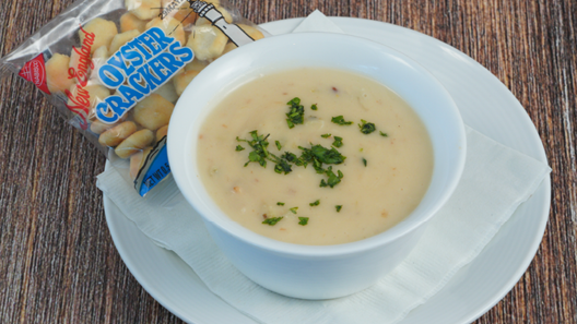 Order New England Clam Chowder (cup) food online from Claim Jumper store, Las Vegas on bringmethat.com