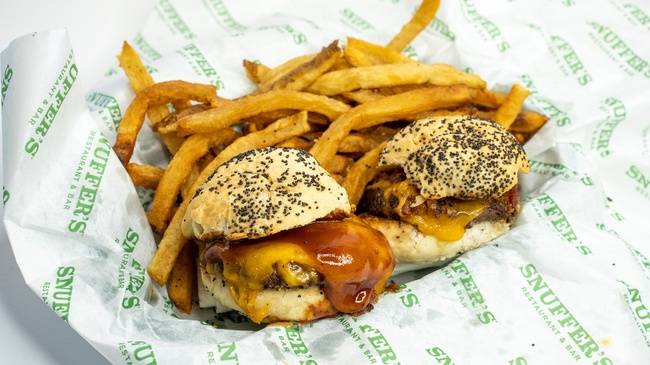 Order Mix & Match Sliders -2 food online from #302 Snuffers-Highland Village store, Highland Village on bringmethat.com