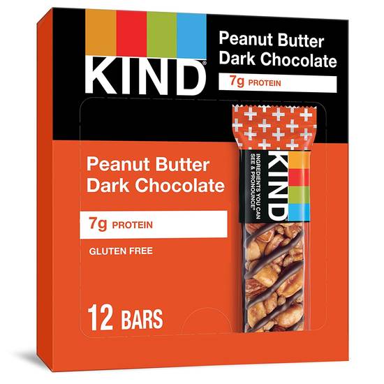 Order Kind Peanut Butter Dark Chocolate Bar Pack Of 12 food online from Deerings Market store, Traverse City on bringmethat.com