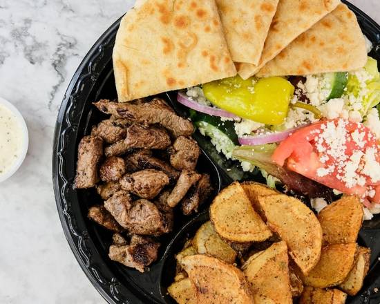 Order Steak Plate food online from Grecian Gyro store, Hapeville on bringmethat.com