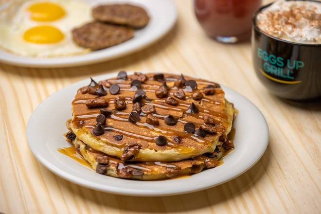 Order Chocolate Praline Pancakes food online from Eggs Up Grill store, Boiling Springs on bringmethat.com