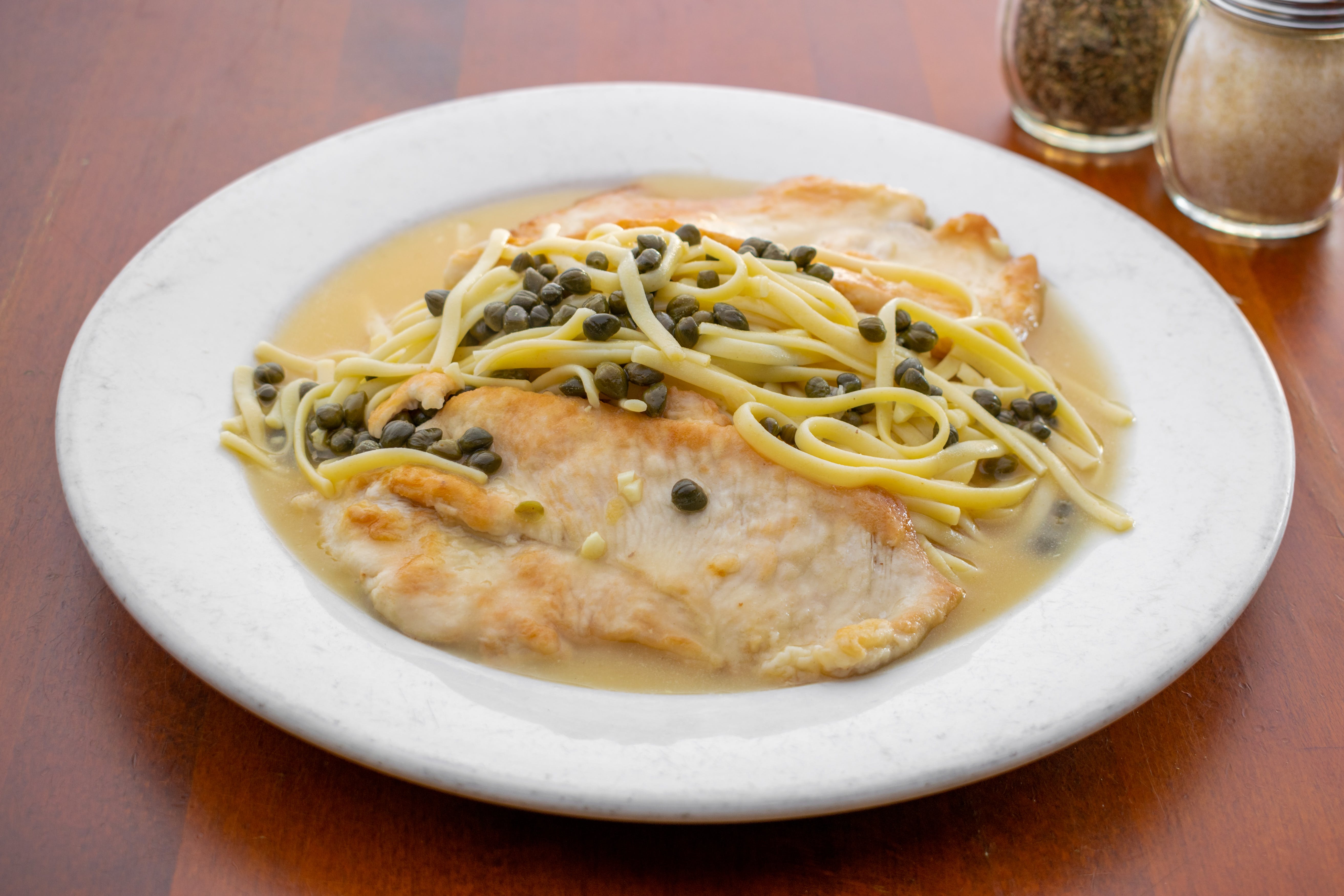 Order Pollo Piccata - Entree food online from Fiamma Wood Fired Pizza store, Westfield on bringmethat.com