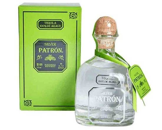Order Patron Silver, 375mL tequila (40.0% ABV) food online from House Of Wine store, New Rochelle on bringmethat.com