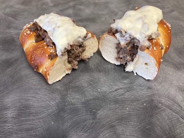 Order Double Stuffed Cheesesteaks food online from Philly Pretzel Factory store, Mt Ephraim on bringmethat.com