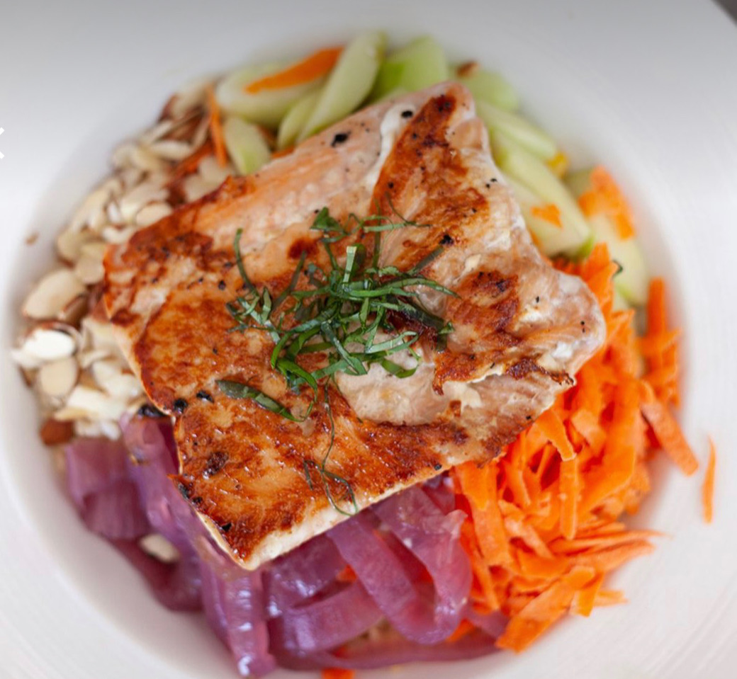 Order Salmon Bowl food online from Roni's Diner store, Beverly Hills on bringmethat.com