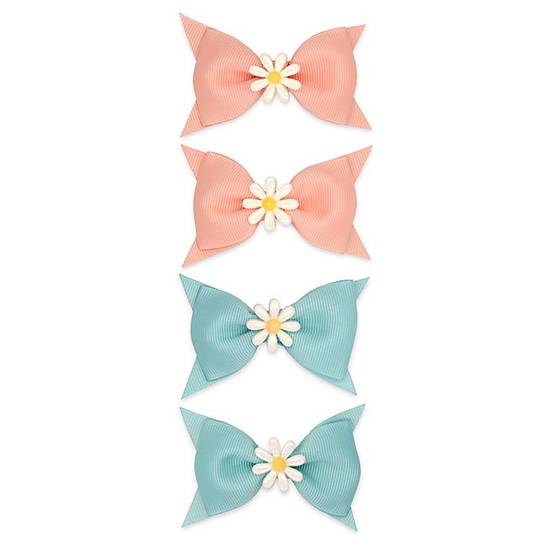 Order Khristie® 4-Pack Daisy Grosgrain Bow Clips food online from Bed Bath & Beyond store, Lancaster on bringmethat.com