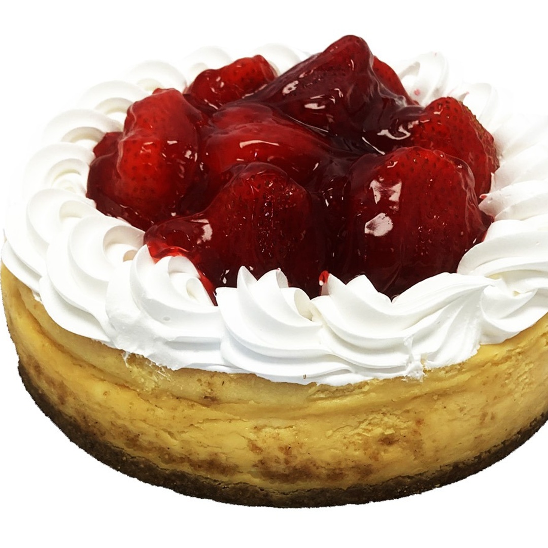 Order Fresh Strawberry New York Style Cheesecake, 7 Inch food online from Lucky California store, Castro Valley on bringmethat.com