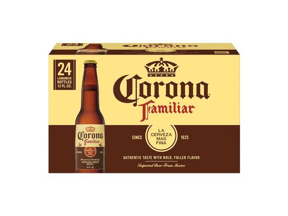 Order Corona Familiar Lager Mexican Beer - 24x 12oz Bottles food online from S H Liquor Market store, Los Angeles on bringmethat.com