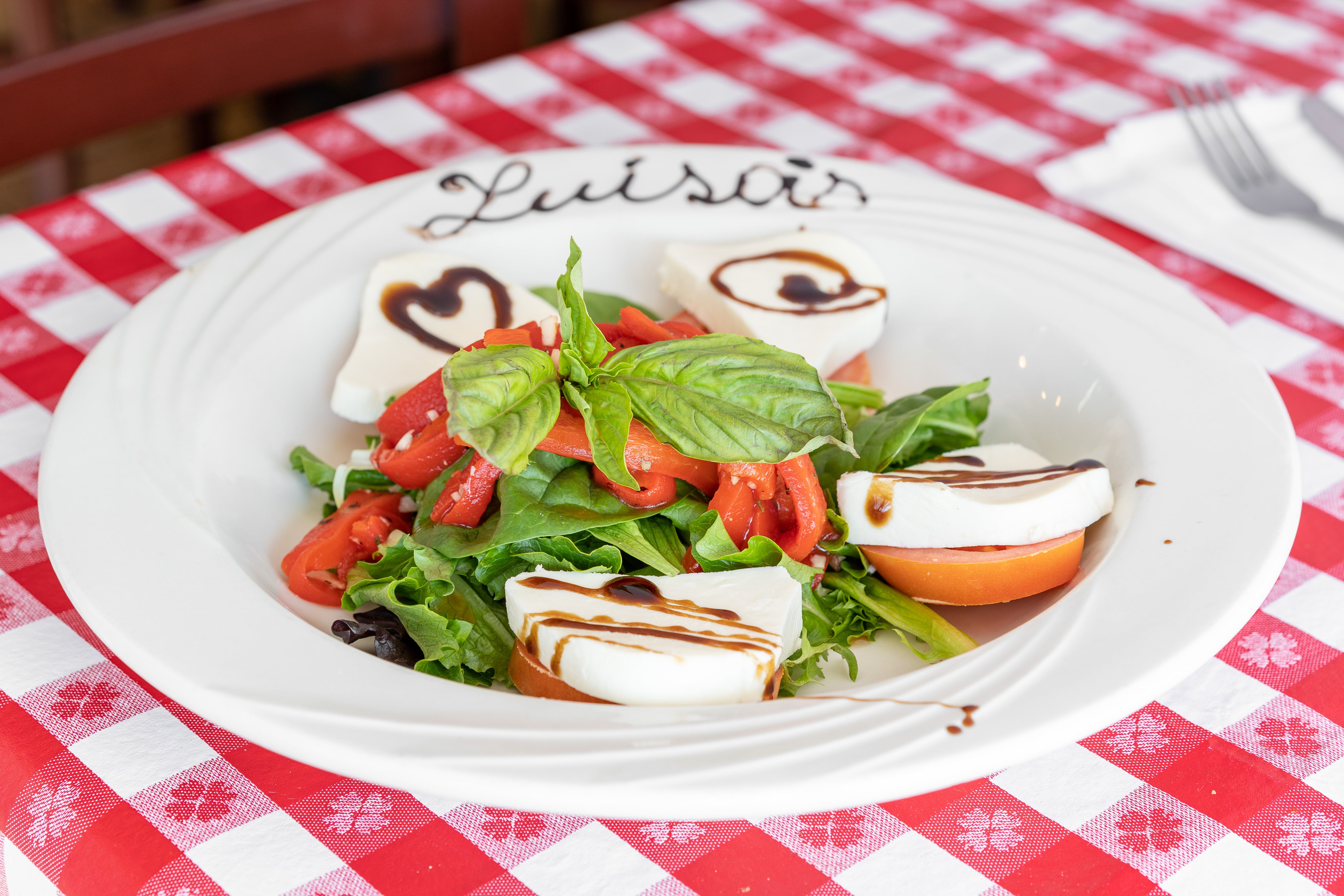 Order Caprese Salad - Salad food online from Luisa's Pizza Pasta & More store, Jackson on bringmethat.com