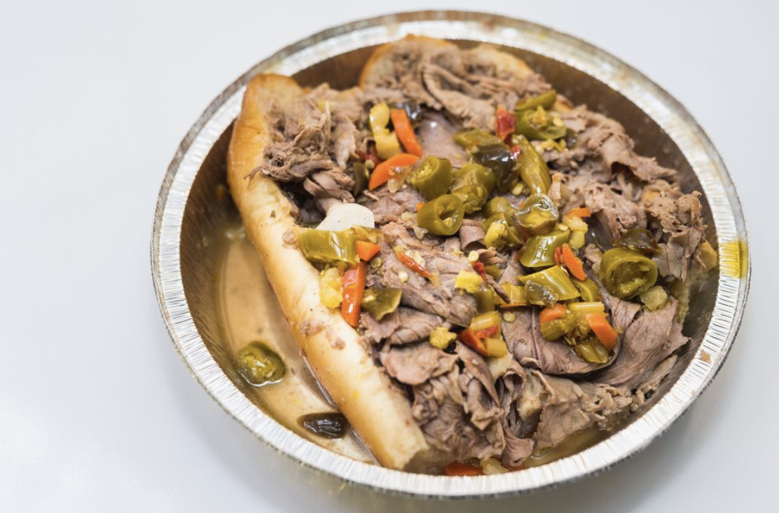 Order Italian Beef Sandwich food online from Victors Pizza store, Chicago on bringmethat.com