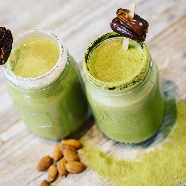 Order Salted Caramel Ice Blended Matcha food online from Green Table store, Santa Barbara on bringmethat.com