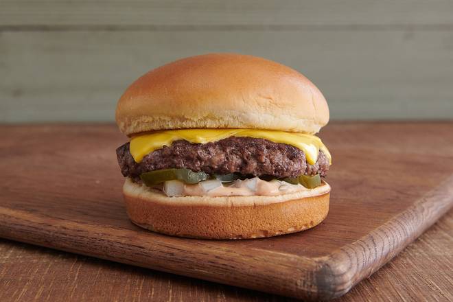 Order 1/3 lb Natural® Cheeseburger food online from Farmer Boys store, Victorville on bringmethat.com