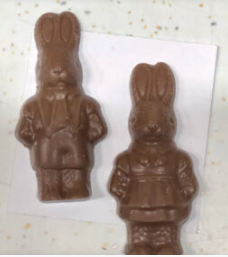Order Bunny Couple Milk Chocolate food online from Jon L. Stopay Candies store, Wilkes-Barre on bringmethat.com