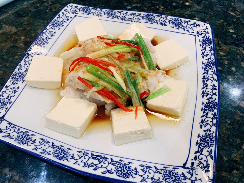 Order Steamed Fish W/ Tofu 豆腐鱼 food online from Shifu Noodle store, San Antonio on bringmethat.com
