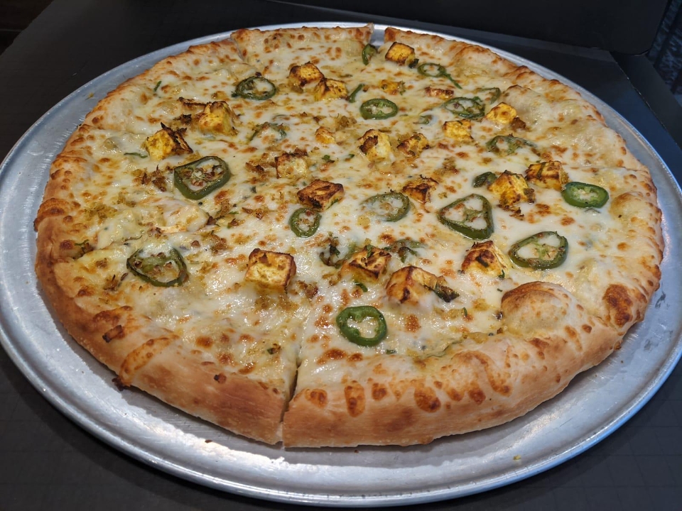 Order 14" Large Hand-Tossed Coconut Paneer food online from PIZZA KARMA store, Maple Grove on bringmethat.com