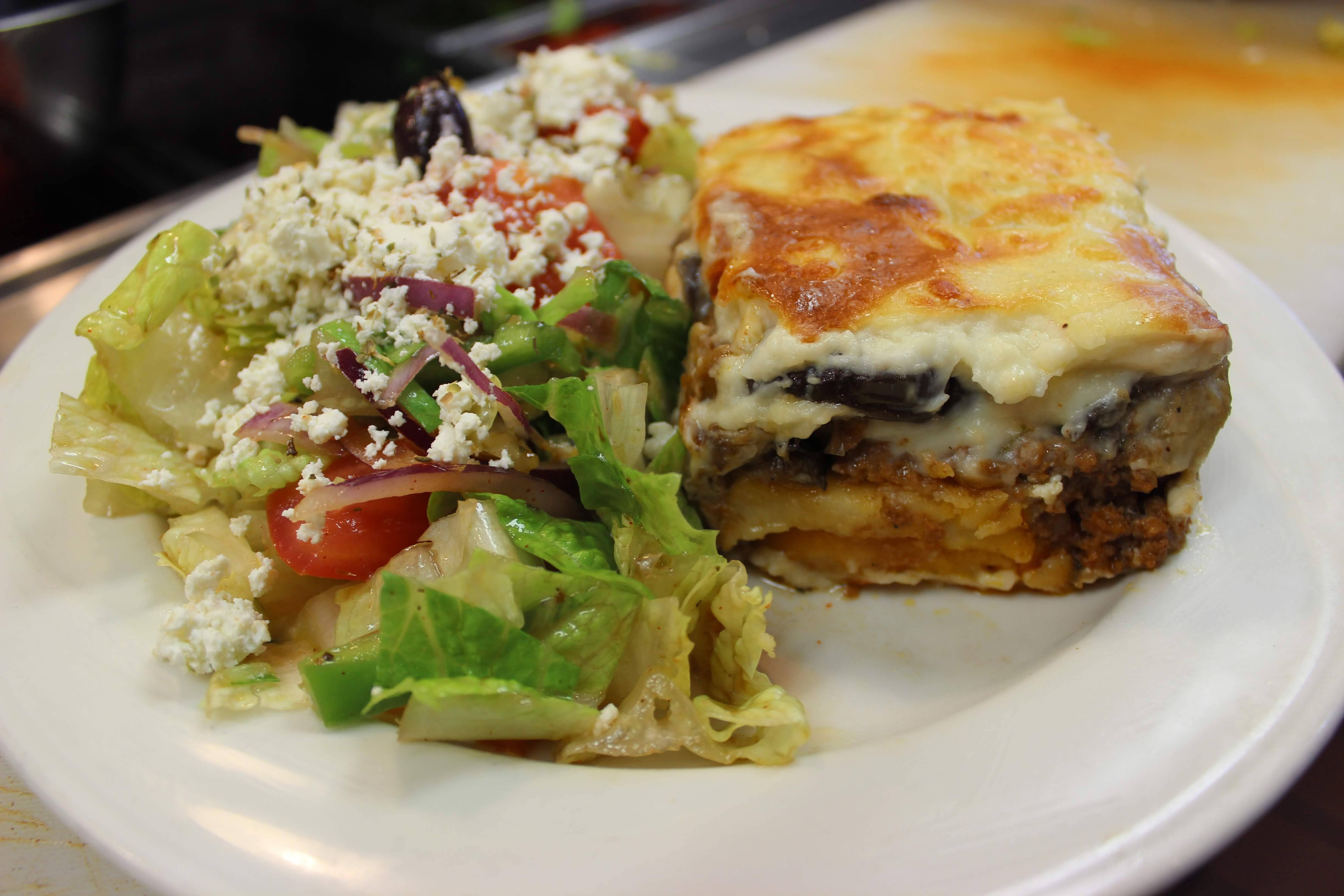 Order Mousaka food online from Greek Spot store, Sunnyvale on bringmethat.com