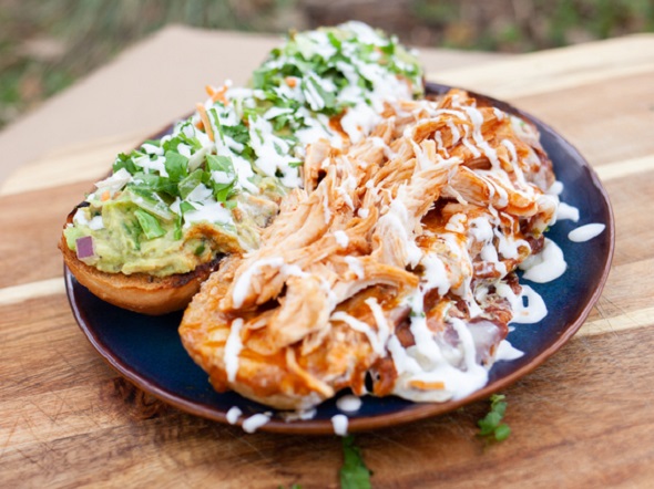 Order Chicken Tinga Torta food online from Buenos Sabores store, Austin on bringmethat.com