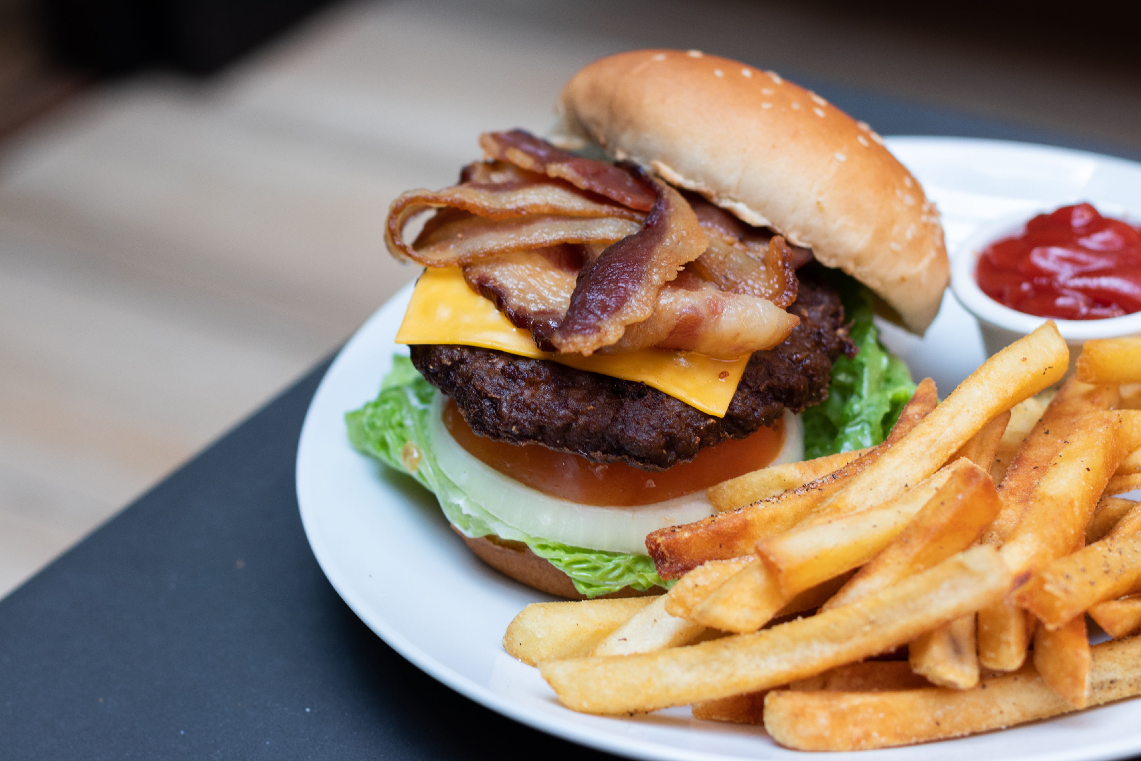 Order Bacon Cheeseburger food online from Club Bottom Up store, San Francisco on bringmethat.com