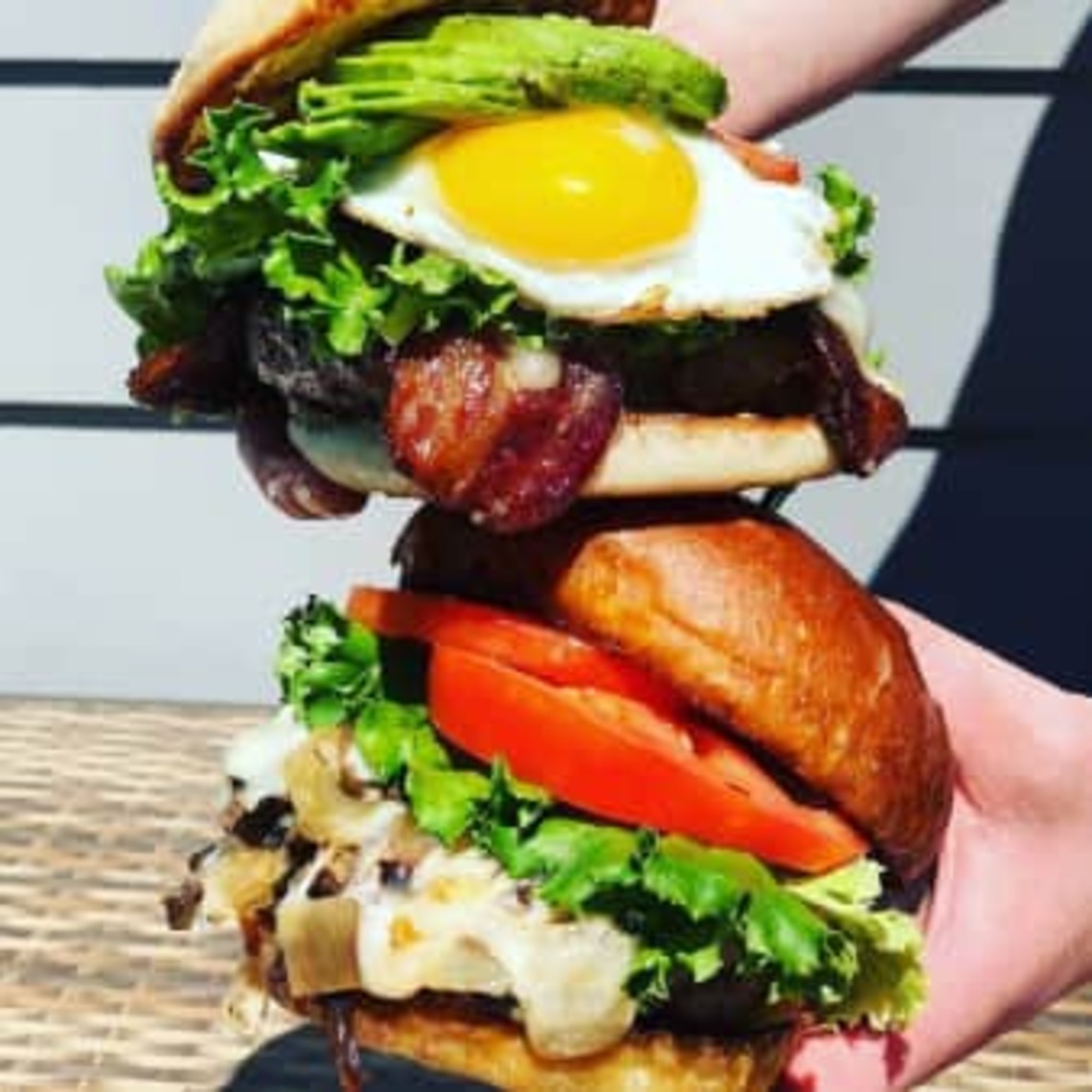 Order 1/2 lb Hand Crafted Burger food online from Famous Toastery store, Concord on bringmethat.com