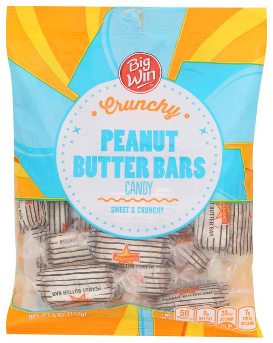 Order Big Win Candy Peanut Butter Bars (5 ct) food online from Rite Aid store, Eugene on bringmethat.com