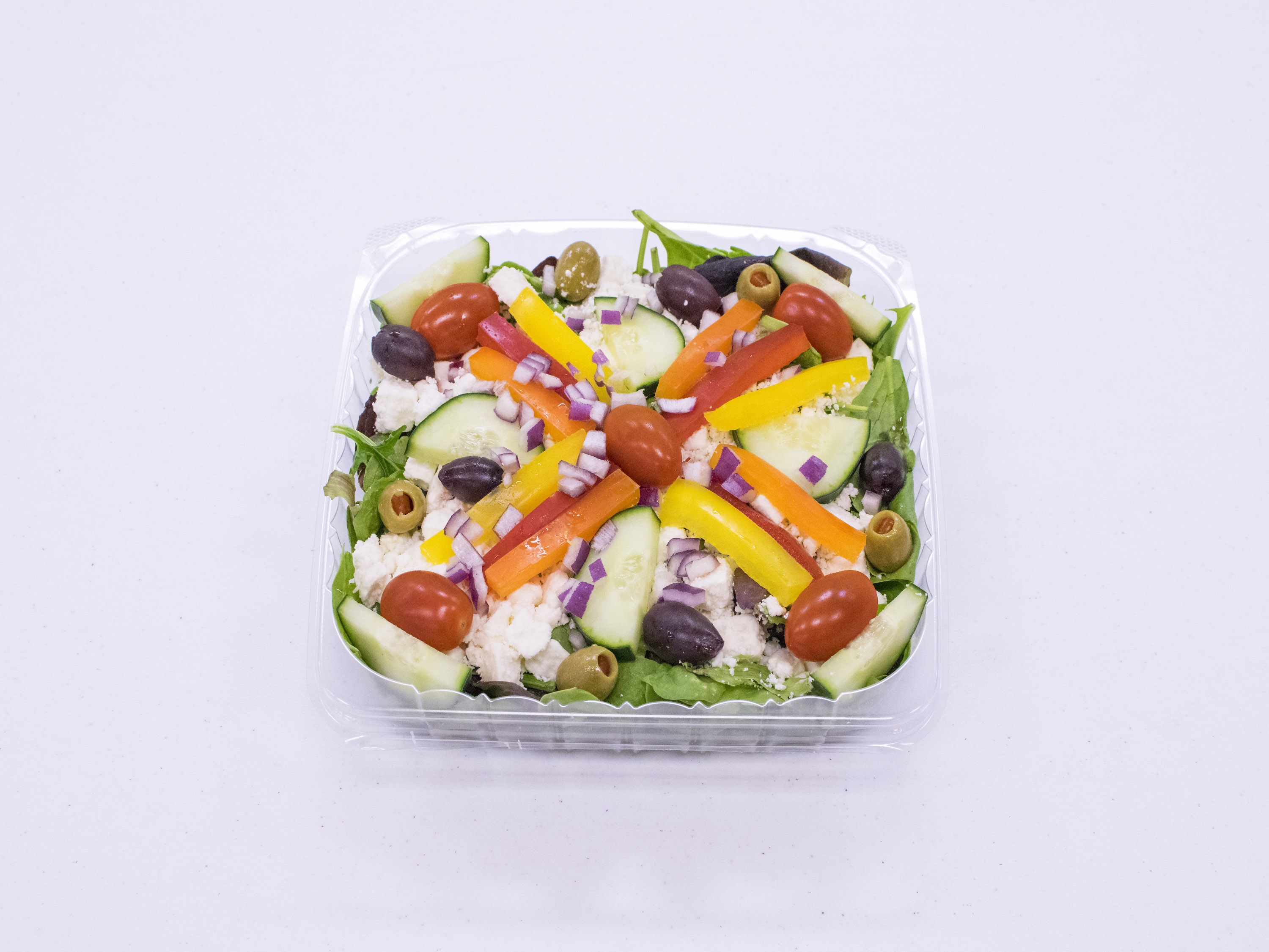 Order Greek Salad food online from V Supreme Deli Juice Bar store, Cleburne on bringmethat.com