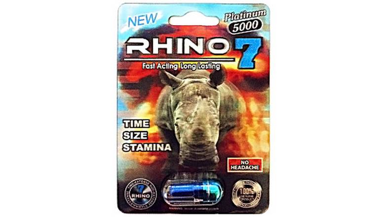 Order Rhino 7 (Platinum 5000), Male Sexual Supplement, 1 Capsule food online from Exxon Constant Friendship store, Abingdon on bringmethat.com