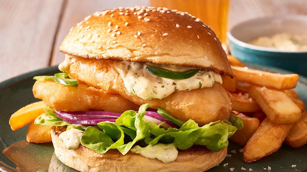 Order Cat Fish Burger food online from America Best Wings store, Henrico on bringmethat.com