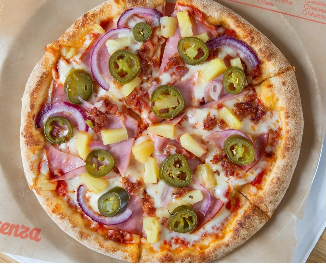 Order Big Kahuna Pizza - Personal 10'' food online from Firenza Pizza store, Los Angeles on bringmethat.com