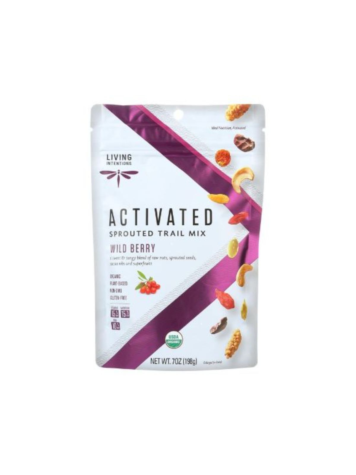 Order Living Intensions Wild Berry Sprouted Trail Mix (7 oz) food online from Stock-Up Mart store, Marietta on bringmethat.com