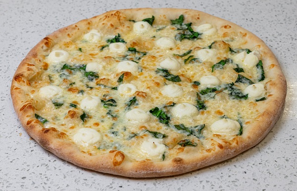 Order White Spinach Pizza food online from Stumptown Cuisine store, Portland on bringmethat.com