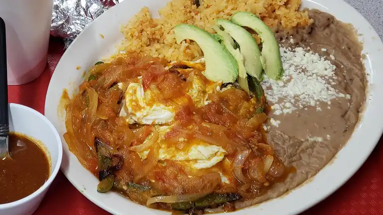 Order Huevos Rancheros Combo food online from Luna Mexican Rotiserrie store, Louisville on bringmethat.com