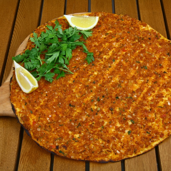 Order 12" Lahmacun  food online from Aden pizza store, Bethesda on bringmethat.com