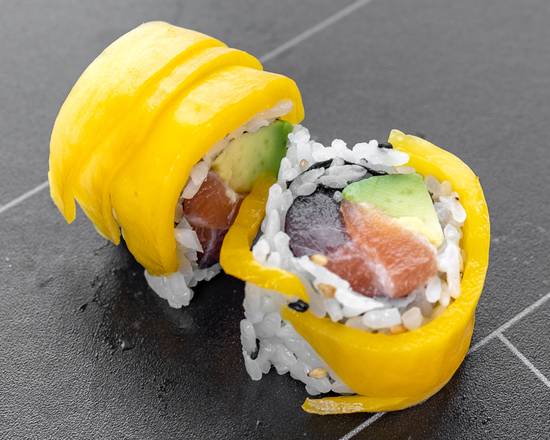 Order Mango Tango Roll (8 pcs) food online from Fuji Grill & Sushi Bar store, Rosemount on bringmethat.com