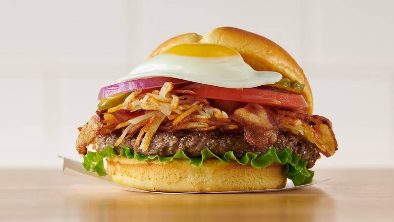 Order Hangover Burger food online from Shari'S Cafe store, Red Bluff on bringmethat.com