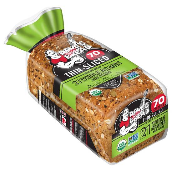 Order Dave's Killer Bread · Thin Sliced 21 Whole Grains & Seeds Bread (20.5 oz) food online from Safeway store, Rehoboth Beach on bringmethat.com
