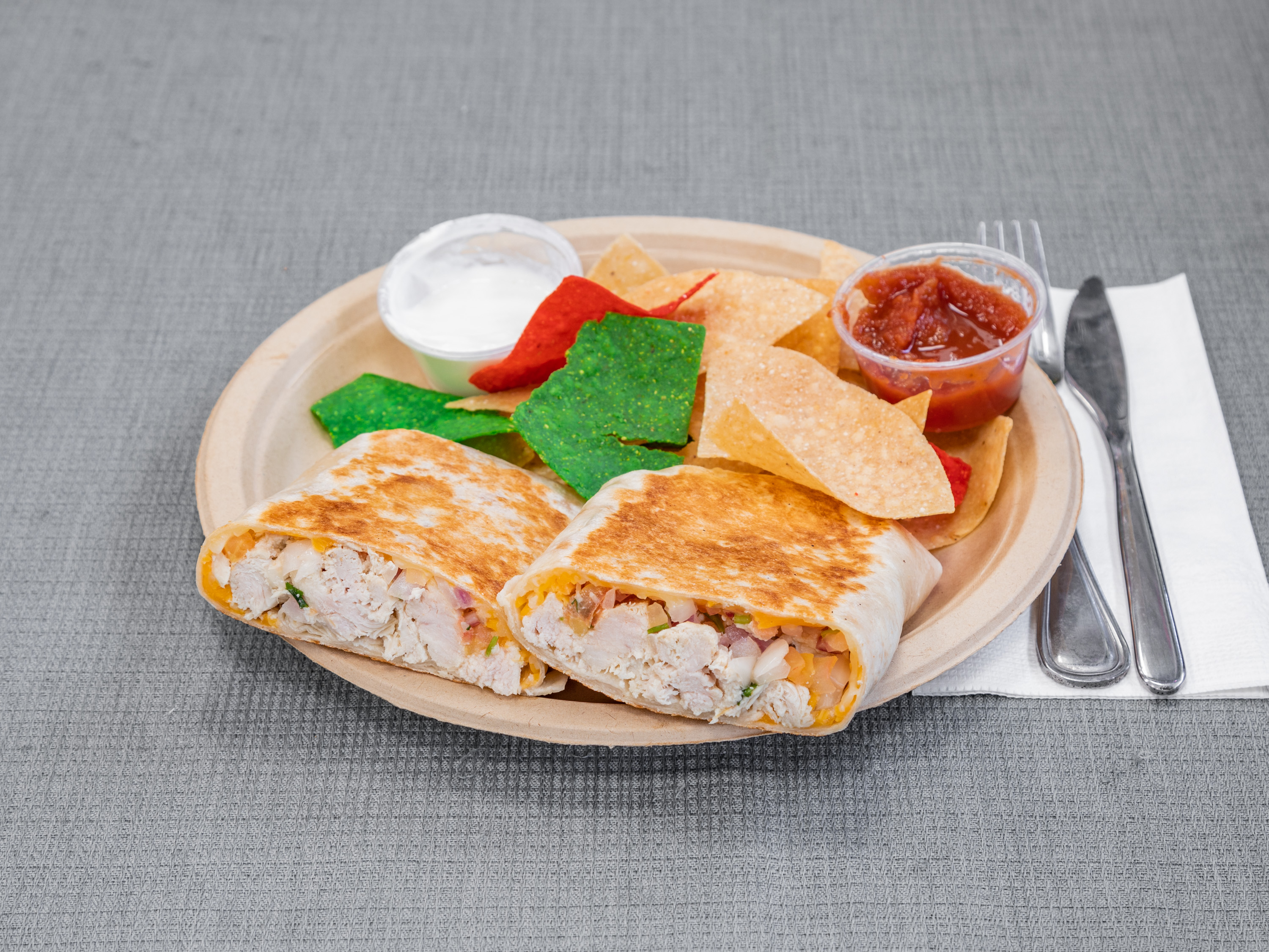 Order Grilled Chicken Quesadilla food online from Panini Grill store, New York on bringmethat.com