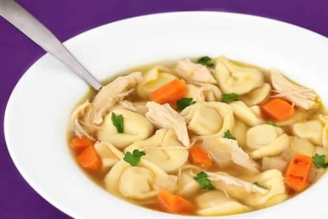 Order Tortellini Soup (Bowl) food online from Salerno Pizzeria & Sports Bar store, Hodgkins on bringmethat.com
