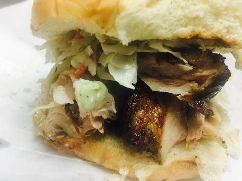 Order Pulled Chicken Sandwich food online from Saddleback Bbq store, Meridian charter Township on bringmethat.com