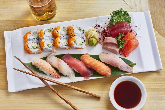 Order Sushi & Sashimi Dinner food online from Yellowtail Sushi & Asian Kitchen store, Chicago on bringmethat.com