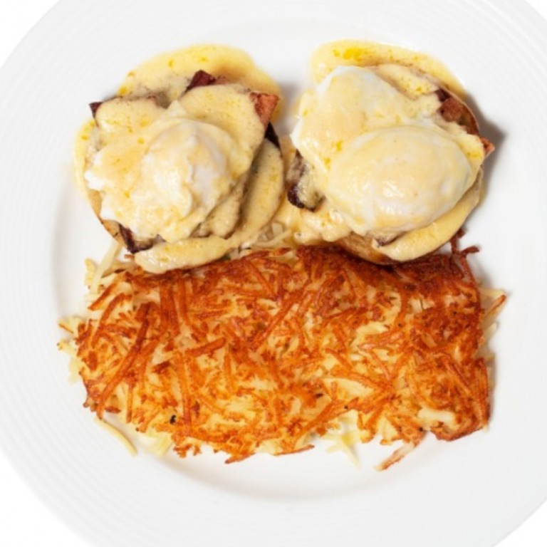 Order Pork Belly Eggs Benedict  food online from Horseless Carriage store, North Hills on bringmethat.com