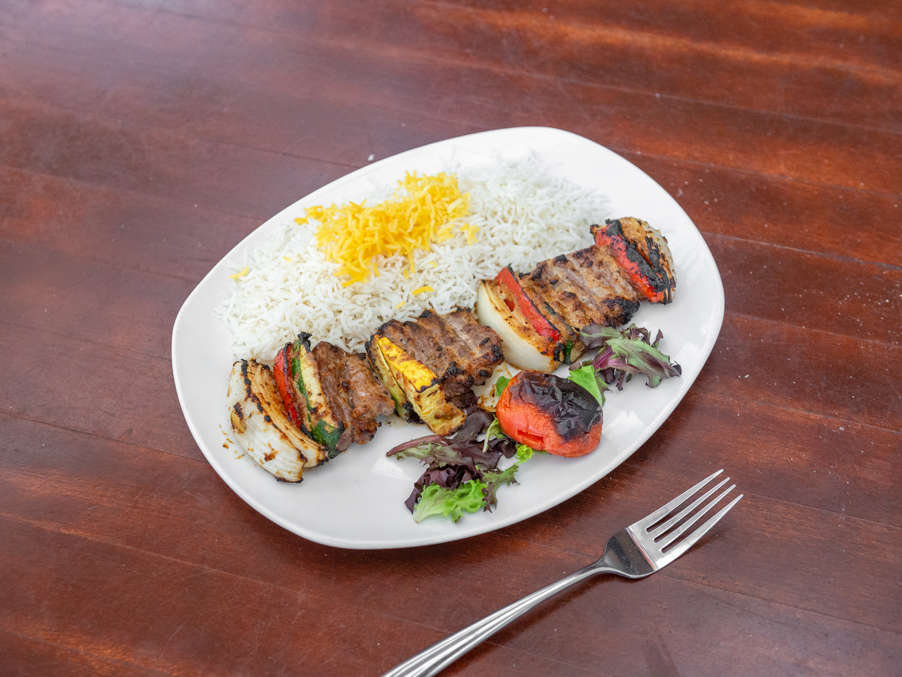 Order Shish Kabob Dinner food online from Sufis: A Taste Of Persia store, Atlanta on bringmethat.com